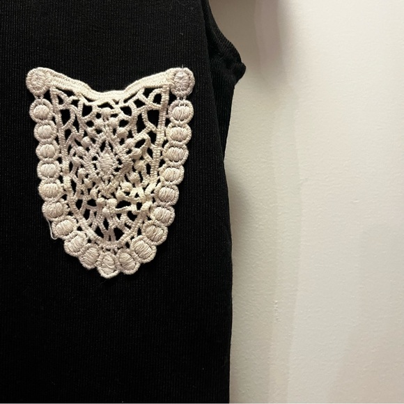Crochet Black Tunic Tank - Picture 2 of 5